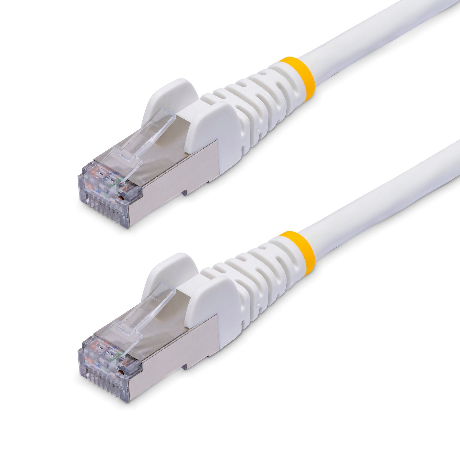 10ft White CAT8 Ethernet Cable, Snagless RJ45, 25G/40G, 2000MHz, 100W PoE++, S/FTP, 26AWG Pure Bare Copper Wire, LSZH, Shielded Network