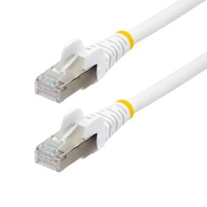 100ft White CAT6a Ethernet Cable, Snagless RJ45, 10GbE, 100W PoE++, S/FTP, LSZH, 27AWG Pure Bare Copper Wire, 500MHz, Shielded Network