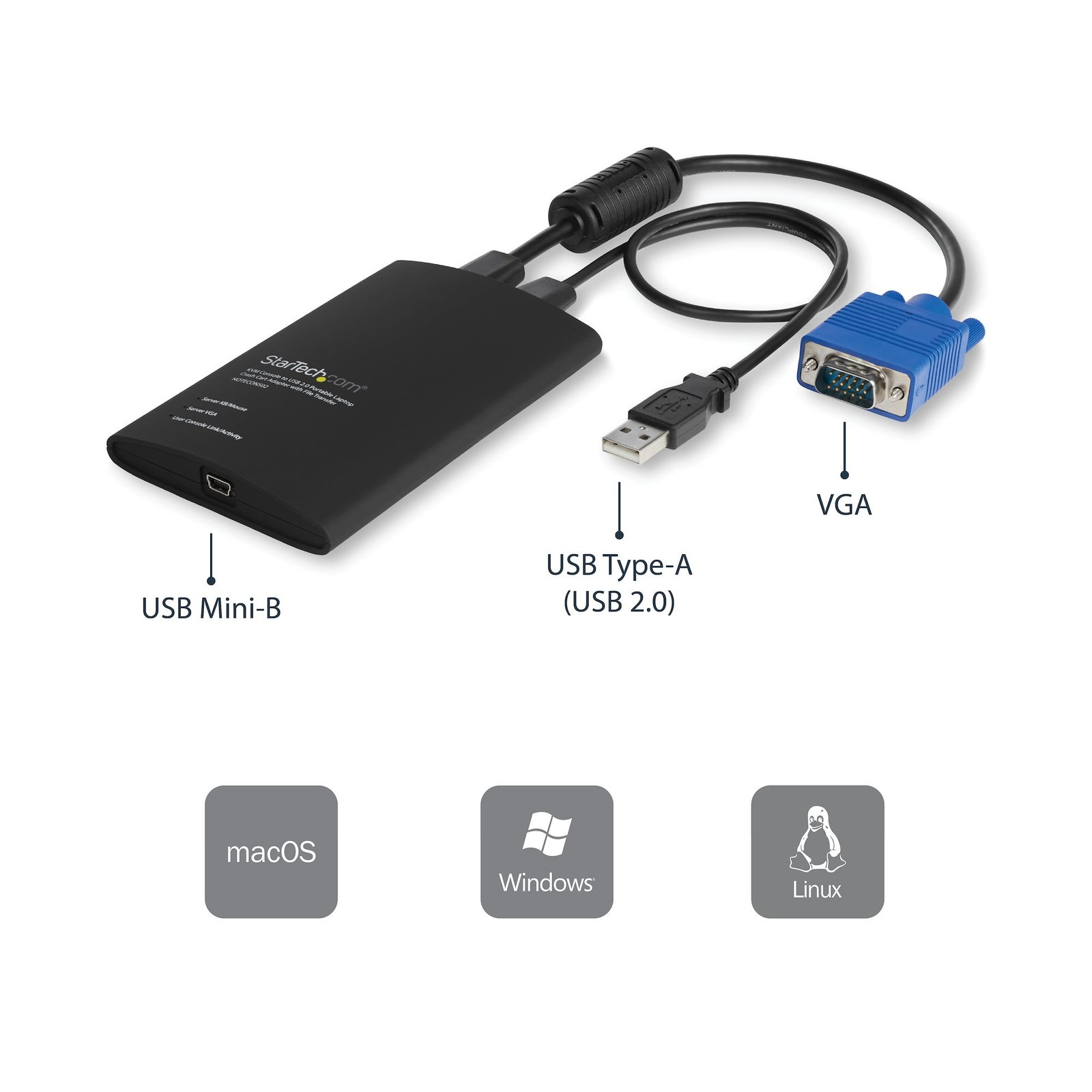 USB Crash Cart Adapter with File Transfer & Video Capture - TAA - Image 8