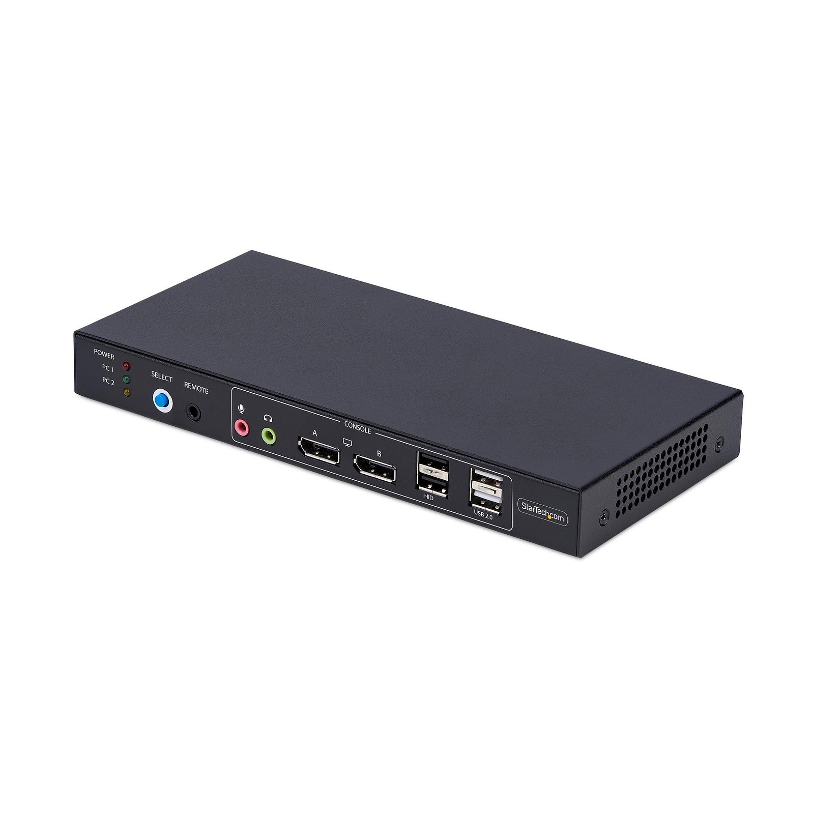 2-Port Dual-Monitor DisplayPort KVM Switch with Dual View Video Matrix, 4K 60Hz, 4x USB Hub Ports, Hotkey Switching, DP 1.2 Matrix KVM, TAA