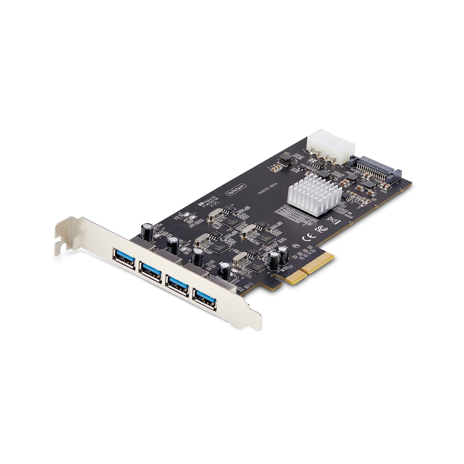 4-Port USB PCIe Card, USB 3.2 5Gbps, PCI Express Expansion Card with 4x Independent USB Controllers, 4x USB-A Ports, Windows/Linux