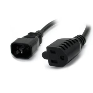 2 ft Computer Power Cord - IEC 320 EN 60320 C14 to NEMA 5-15R