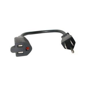 12in Power Cord Extension - NEMA 5-15R to NEMA 5-15P - 5 Pack