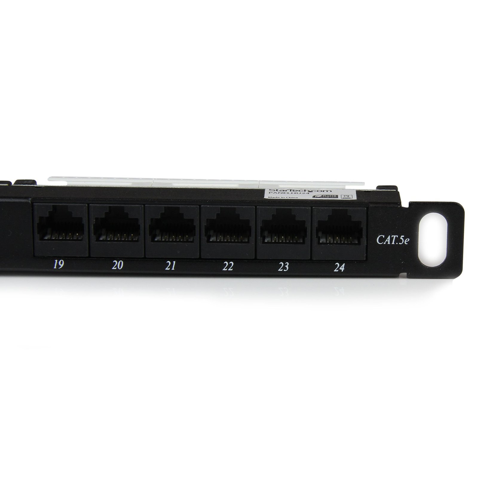 24 Port 0.5U Cat5e Patch Panel - RJ45 Ethernet Rackmount Cat 5e 110 Patch Panel - Image 3