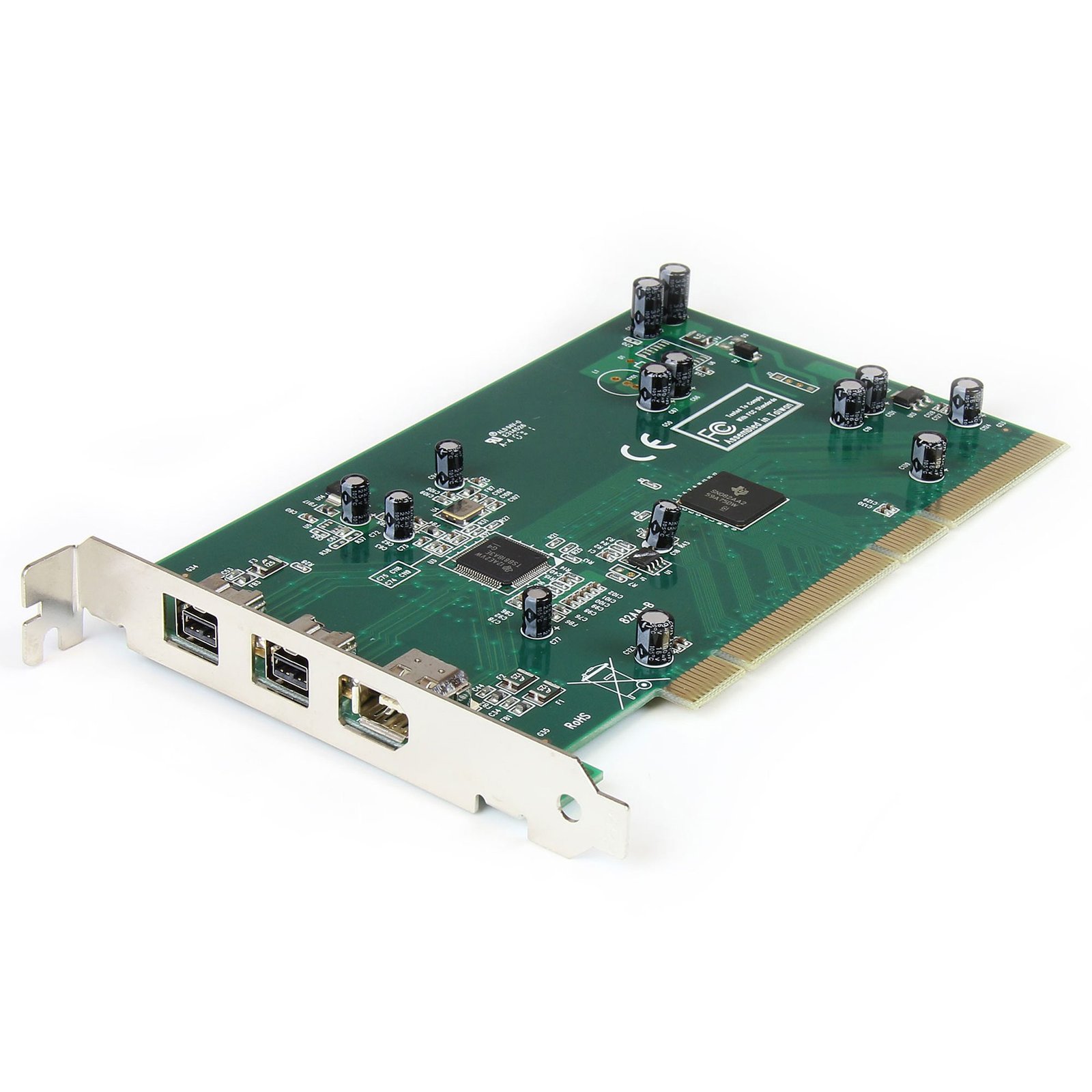 3 Port 2b 1a PCI 1394b FireWire Adapter Card with DV Editing Kit - TAA
