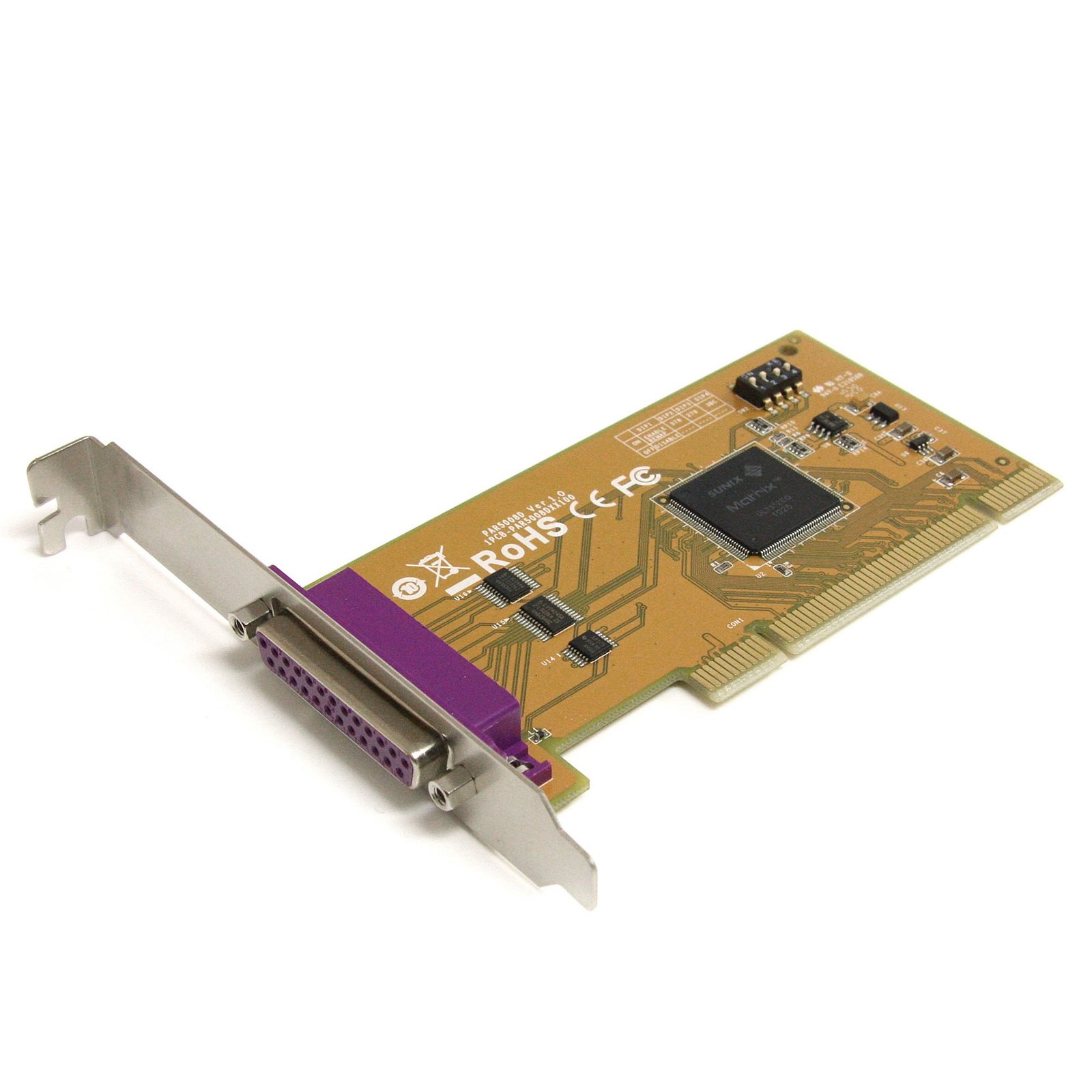 1 Port PCI Parallel Adapter Card with Re-mappable Address