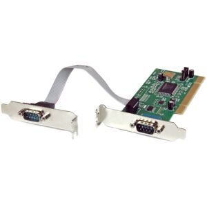 2 Port PCI Low Profile RS232 Serial Adapter Card with 16550 UART - TAA