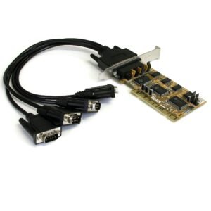 4 Port PCI Dual Profile RS232 Powered Serial Adapter Card