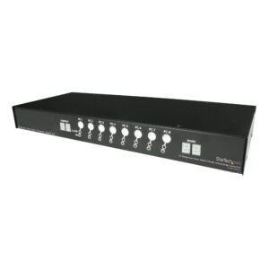 1U Rackmount Power Switch 8 Outlet 15 Amp RS232 Serial Control PDU