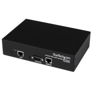 2 Port Switched IP PDU - Single-Phase Remotely Managed IP Power Switch w/ RS232 Console and Sensor Ports