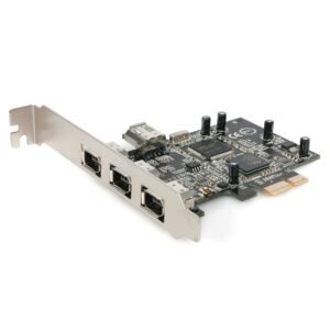 4 Port PCI Express 1394a FireWire Adapter Card - 3 External 1 Internal