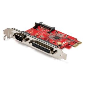 PCIe Card with Serial and Parallel Port - PCI Express Combo Adapter Card with 1x DB25 Parallel Port & 1x RS232 Serial Port