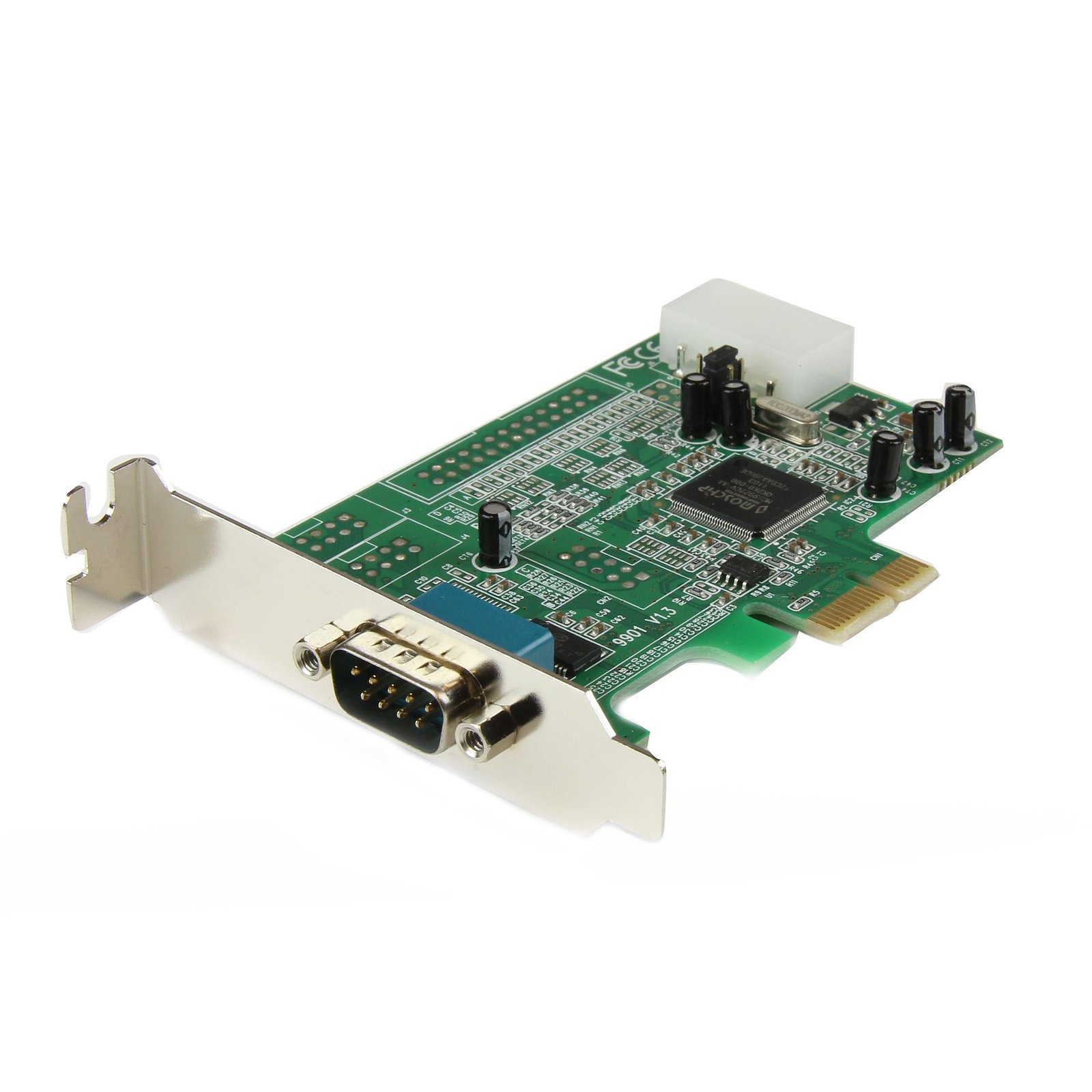 1-port PCI Express RS232 Serial Adapter Card, PCIe to DB9 Serial Host Controller, 16550 UART, Low Profile, Window/Linux,TAA - Replaced by