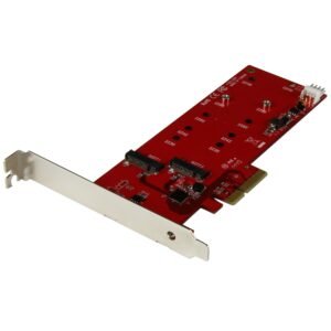 2x M.2 SATA SSD Controller Card - PCIe - TAA