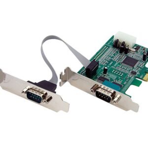 2 Port Low Profile Native RS232 PCI Express Serial Card with 16550 UART
