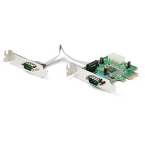 Discontinued and replaced by PEX2S953LP - 2 Port Low Profile Native RS232 PCI Express Serial Card with 16950 UART