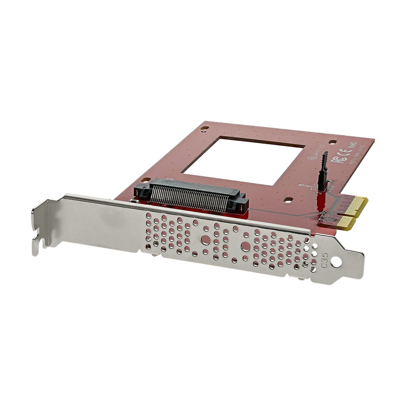 U.2 to PCIe Adapter for 2.5" U.2 NVMe SSD - SFF-8639 - x4 PCI Express 4.0 - TAA