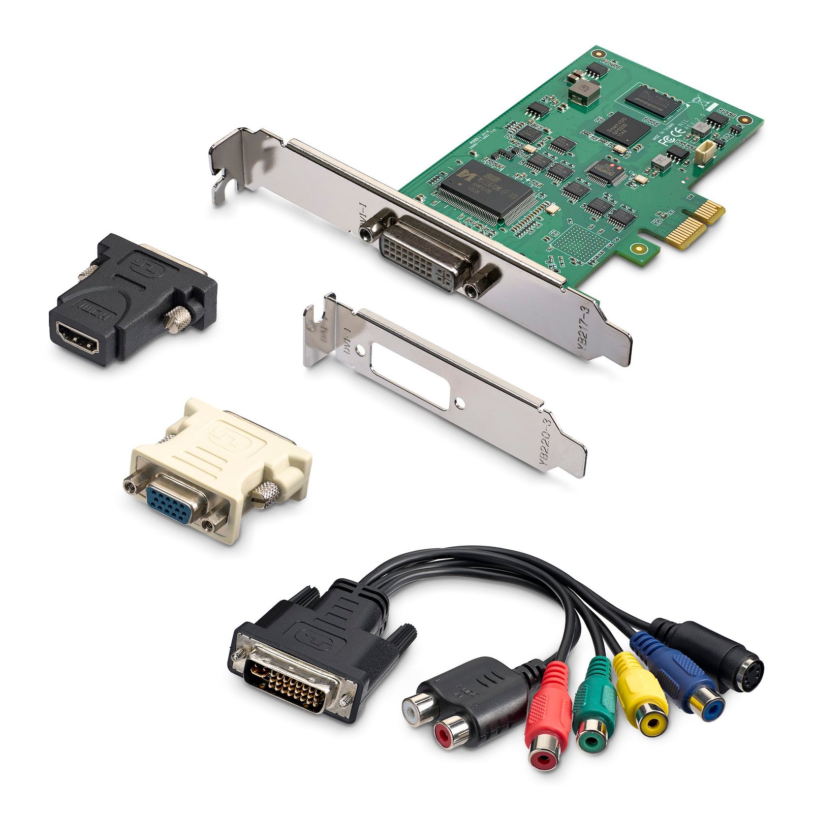 High-Definition PCIe Capture Card - HDMI VGA DVI & Component - 1080P - TAA