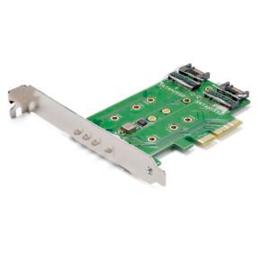 3-Port M.2 SSD (NGFF) Adapter Card - 1 x PCIe (NVMe) M.2, 2 x SATA III M.2 - PCIe 3.0 - TAA