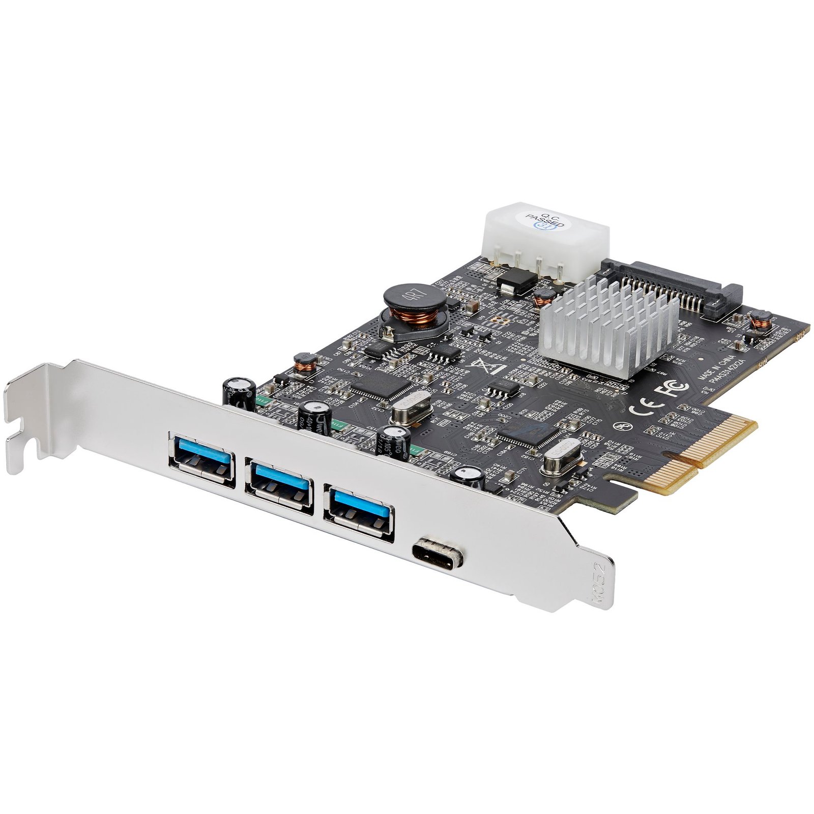 4-Port USB 3.1 PCIe Card - 10Gbps - 3x USB-A and 1x USB-C - 2x Dedicated Channels