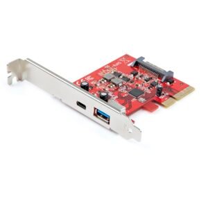 2-Port 10Gbps USB-A & USB-C PCIe Card - USB 3.2 Gen 2 PCI Express Type C/A Host Controller Card Adapter - USB 3.2 Gen 2 PCIe Expansion