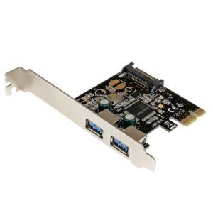 2 Port PCI Express PCIe SuperSpeed (5Gbps) USB 3.0 Controller Card w/ SATA Power