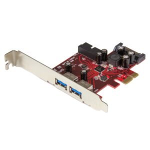 4 Port PCI Express USB 3.0 Card - 5Gbps - 2 External & 2 Internal - SATA Power - UASP Support - 2x Internal (IDC) Motherboard-Style Headers