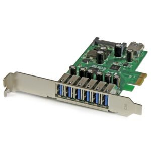 7-Port PCI Express USB 3.0 Card - 5Gbps - Standard and Low-Profile Design - TAA