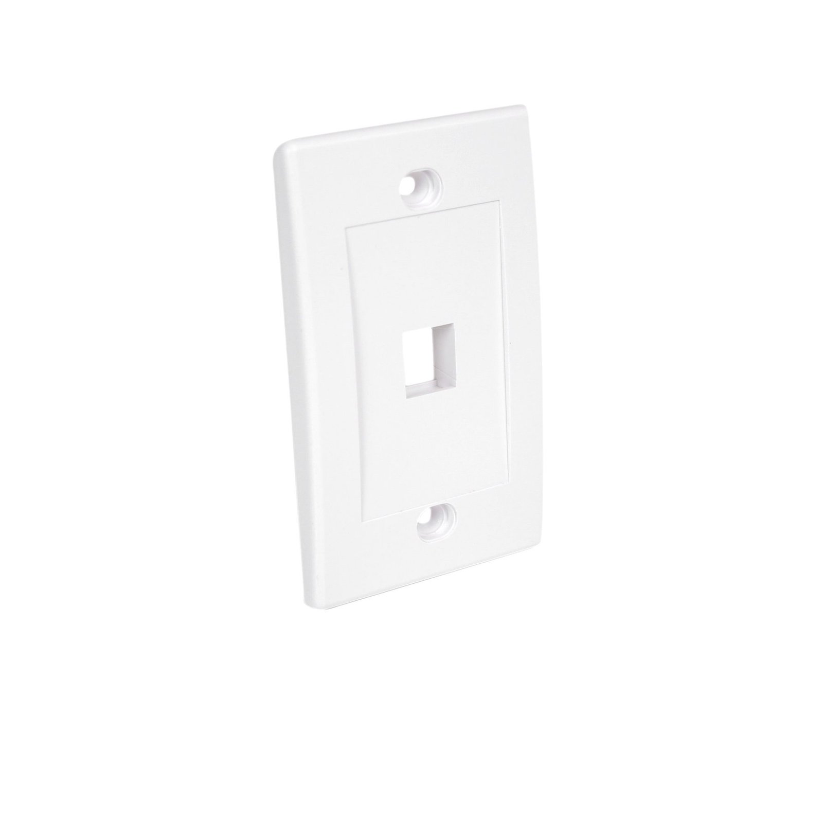 Single Outlet RJ45 Universal Wall Plate - White