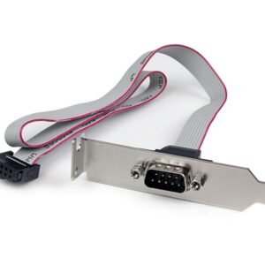 1 Port 16in DB9 Serial Port Bracket to 10 Pin Header - Low Profile