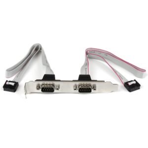 2 Port 16in DB9 Serial Port Bracket to 10 Pin Header