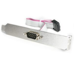 9in 9 Pin Serial Male to 10 Pin Motherboard Header Slot Plate Adapter