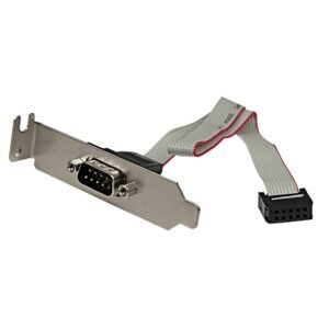 9 Pin Serial Male to 10 Pin Motherboard Header LP Slot Plate