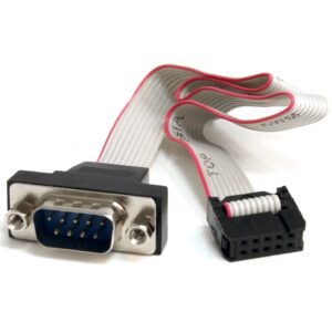 16in 9 Pin Serial Male to 10 Pin Motherboard Header Panel Mount Cable