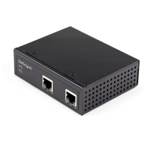 Industrial Single Port Gigabit PoE Extender - 60W 802.3bt PoE /PoE+/ PoE++ - 100m/ 330ft - Power Over Ethernet Network Range Extender