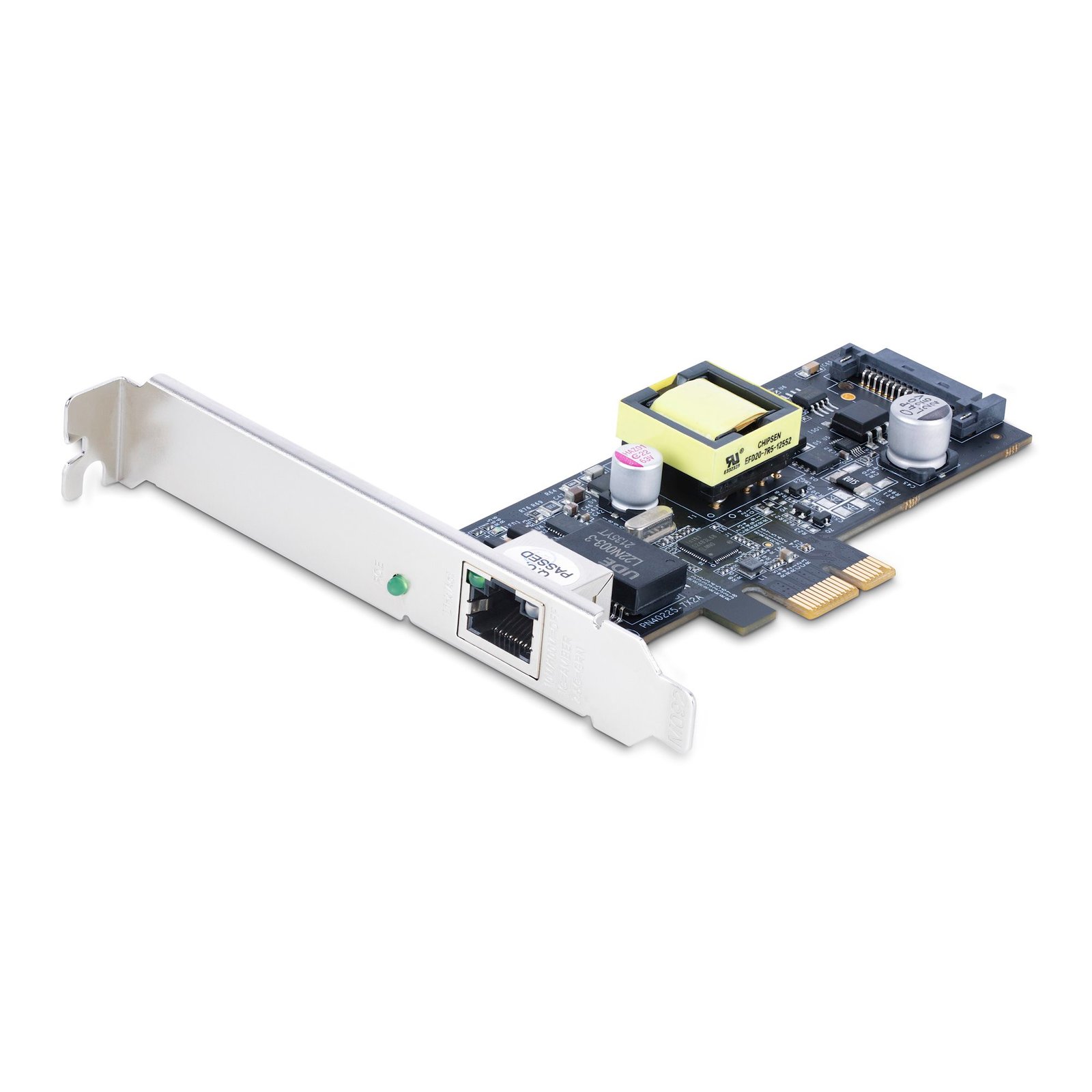 1-Port 2.5Gbps NBASE-T PoE Network Card, Intel I225-V, 802.3af/at PoE+ Multi-Gigabit NIC, PCI Express Server LAN Card, SATA Powered Desktop
