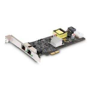 2-Port 2.5Gbps NBASE-T PoE Network Card, Dual Intel I225-V, 802.3af/at PoE+ Multi-Gigabit NIC, PCI Express Server LAN Card, LP4/8-Pin