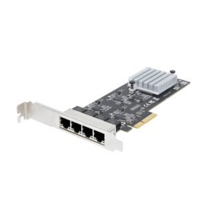 4-Port 2.5Gbps NBASE-T PCIe Network Card, Intel I225-V, Quad-Port Computer Network Card, Multi-Gigabit NIC, PCI Express Server LAN Card