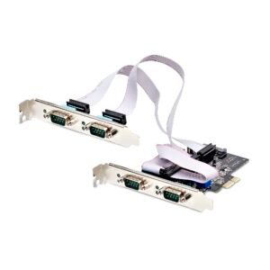4-Port Serial PCIe Card, Quad-Port PCI Express to RS232/RS422/RS485 (DB9) Serial Card, Low-Profile Bracket Incl., 16C1050 UART