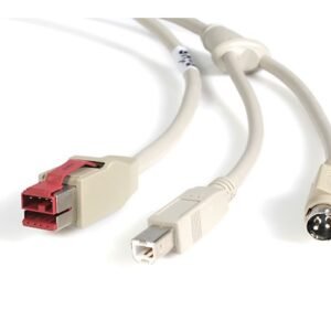 3 ft 24V to 2x4 PoweredUSB Cable