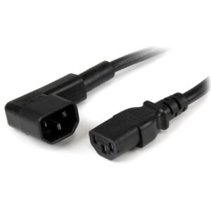 2m Standard Computer Power Cord Extension - Right Angle C14 to C13