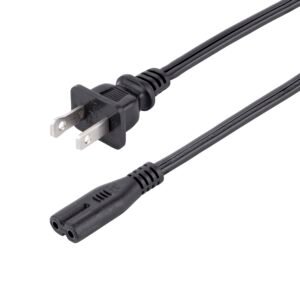 6ft (2m) Laptop Power Cord, NEMA 1-15P to C7, 7A 125V, 18AWG, Laptop Replacement Cord, Printer Power Cable, Laptop Charger Cord, Laptop