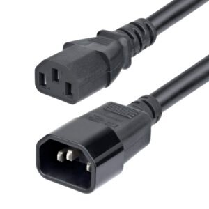 15ft (4.5m) Power Extension Cord, C14 to C13 PDU Power Cord, 15A 250V, 14AWG, AC Power Cable for PDU/Power Supply, UL Listed