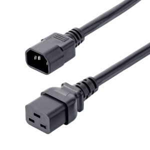 6ft (1.8m) Heavy Duty Power Cord, C14 to C19, 15A 250V, 14AWG, Heavy Gauge PDU Power Cable, Replacement Server Power Cable, AC Power Cord