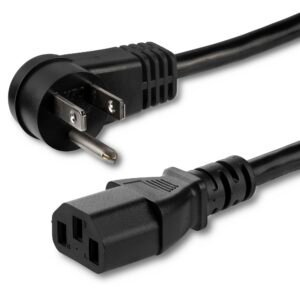 Power Cord - Right-Angle NEMA 5-15P to C13 - 3 ft.