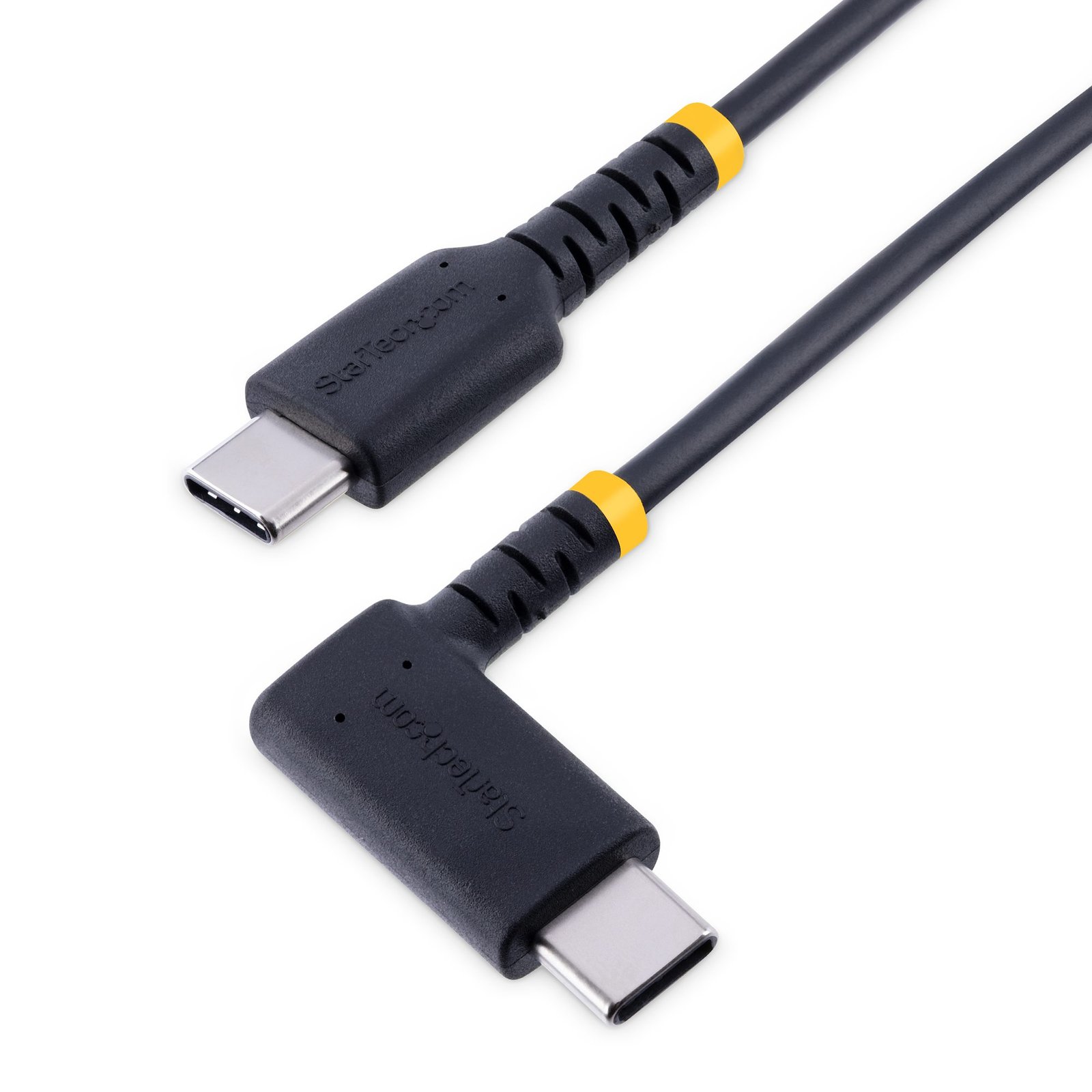 6.6ft (2m) USB-C Fast Charging Cable, Rugged, Right-Angled, Charge & Sync, 60W (3A) PD, USB 2.0, TPE Jacket and Aramid Fiber - USB C