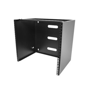 10U Wall Mount Network Rack - 14" (35.5cm) Deep (Low Profile), 19" Patch Panel Bracket for Shallow Server, IT Equipment, Network Switches
