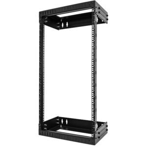 2-Post 21U Heavy-Duty Wall Mount Network Rack, 19" Open Frame Server Rack with Adjustable Depth, Wall Mount Data Rack for IT / AV / Patch