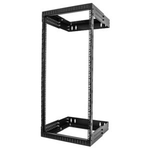 2-Post 24U Heavy-Duty Wall Mount Network Rack, 19" Open Frame Server Rack with Adjustable Depth, Wall Mount Data Rack for IT / AV / Patch