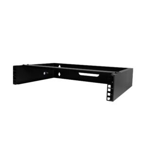 2U Wall Mount Network Rack - 14In. Deep (Low Profile) - 19" Patch Panel Bracket for Shallow Server, IT Equipment, Network Switches